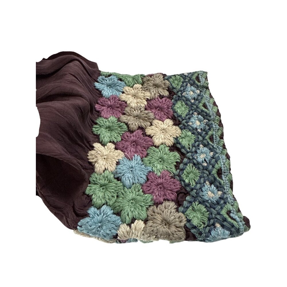 Johnny Was Size XL RUNS LARGE Womens Embroidered Pattern Semi-sheer Top Peacock - Picture 3 of 7